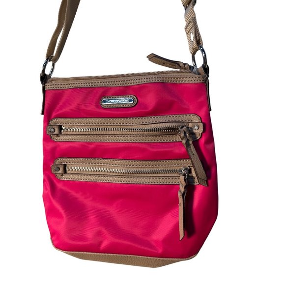 Dana Buchman Bright Pink Nylon Crossbody Bag - Picture 3 of 11